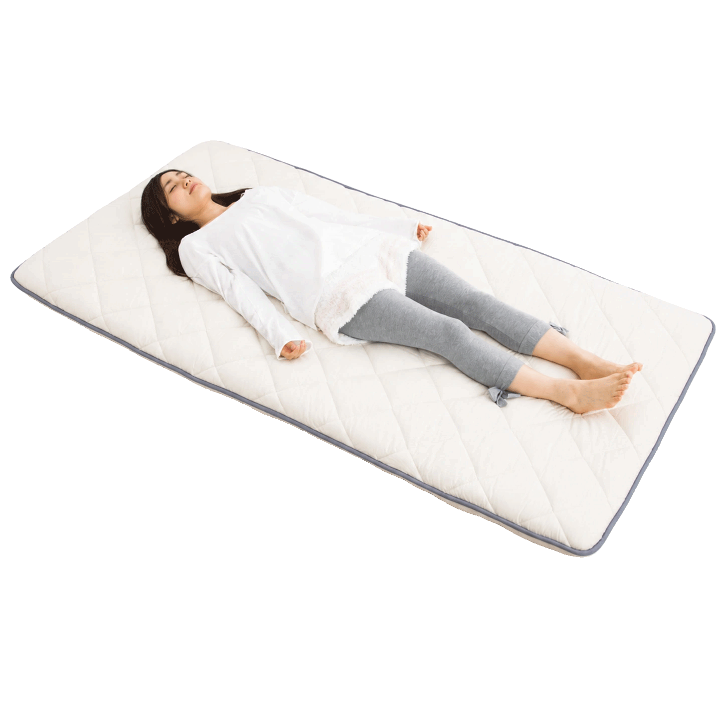 Model resting on HIMARI shikibuton
